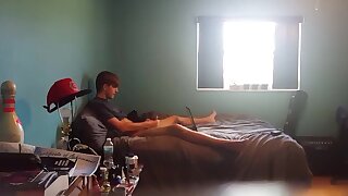Caught brother jacking off in bed Porn Video Twink