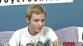 Nice guy answers questions before stripping and jerking off