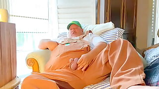 Farmer grandpa huge cock cums big