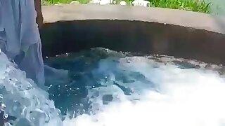 Pakistani enjoying tubewell