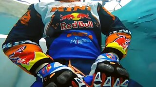 Motorcross wank in geared clothing