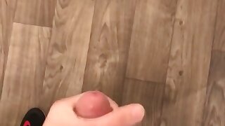 Jerking off and shooting a nice load