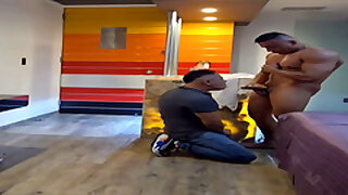 Sexy muscular latino stud fucks beefy bottom slut