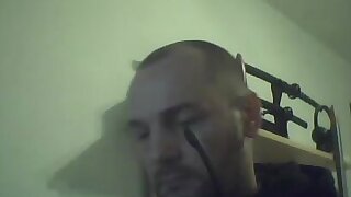 Hairy wanker straight guy cums on cam