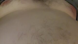 Hairy belly sweaty big man