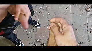 The guards saw us sucking cocks at the factory construction site&comma; hot cum &comma; exclusive audience&excl;