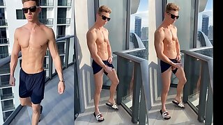 tiktoker jerking on the balcony