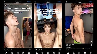 cute boy posts forbidden things on instagram