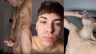 beautiful tiktoker accepts a challenge and drinks his sperm