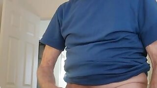 Dad gets excited watching himself on Thisvid talks to his video and jerks off