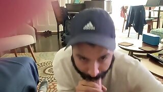 Hot blowjob with monster cock.