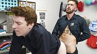 Straight Security Guards Exploring Each Other After They Get Bored - Copfucks
