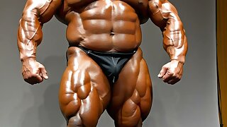 [AI] Middle-aged muscle bear dad is showing off his amazing muscles