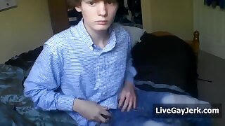 Big dicked teen playing after school