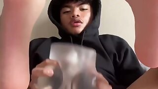 Filipino Beautiful cock shoots cum