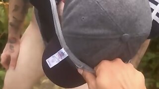 Dom hard wedgies a fags underwear over its head in public then kicks it in the balls