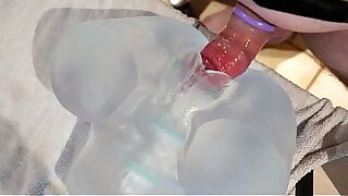 Cumshot Massif sur Vaginette Translucide &ndash; Slow Motion Finale