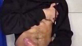 Young Latino jerking off uncut dick to cumshot