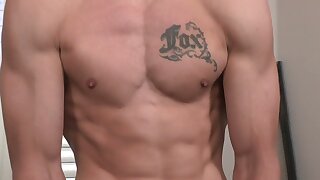 Nate strips and shows off his small soft penis...it grows to be a average Ωboner