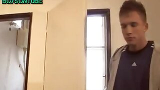 Boys in toilets of campus fuck bb blowjobs and jerk off with cum facial